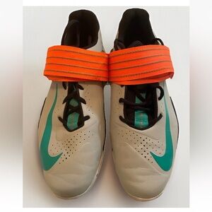 NIKE Salveos Mens Grey Fog Clear Emerald Size 11.5 Comfy Low Tops Athletic Shoes